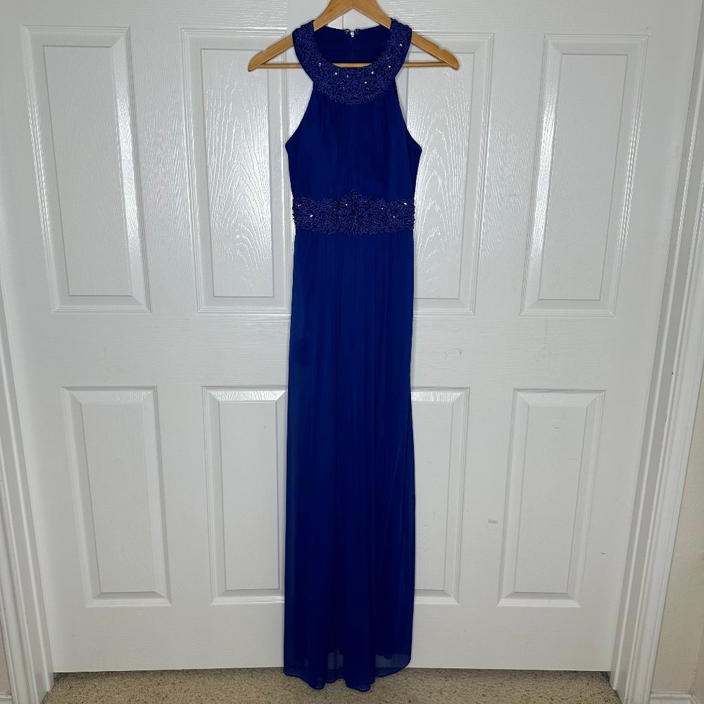 Women's One by Eight Royal Blue Halter Gown US Size 4